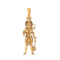 Akshat Sapphire 925 Sterling Silver Golden God Hanuman (Big Size) Pendant Lord Bajrang Bali Locket for Men and Women - PB7348_Gold