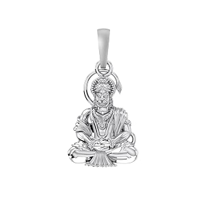 akshat sapphire a sterling silver 925 purity god hanuman pendant for men pure silver lord bajrang bali big size locket for good health amp wealth