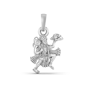 akshat sapphire a sterling silver 925 purity god hanuman pendant for men amp women pure silver lord bajrang bali locket for good health amp wealth