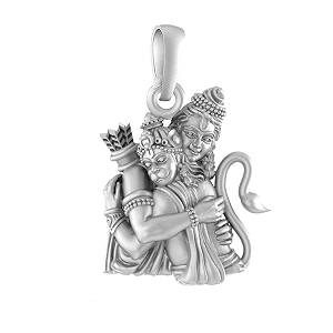 akshat sapphire sterling silver 925 purity god hanuman ji locket for men amp women pure 925 silver lord bajrang bali pendant -ram_hanuman_pendant