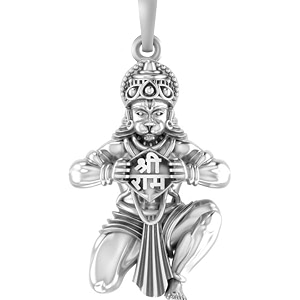akshat sapphire a sterling silver 925 purity god hanuman pendant for men amp women pure silver lord bajrang bali locket for good health amp wealth
