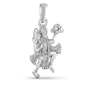 akshat sapphire a sterling silver 925 purity hanuman pendant for men amp women pure silver bajrang bali locket for good health amp wealth