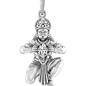 Akshat Sapphire A Sterling Silver (92.5% purity) God Hanuman Pendant for Men &amp; Women Pure Silver Lord Bajrang Bali Locket for Good Health &amp; Wealth