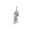 Akshat Sapphire Sterling Silver (92.5% purity) God Ram and Hanuman Pendant for Men &amp; Women Pure Silver Bhagwan Shri Ram and Hanuman Locket for Good Health &amp; Wealth