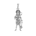 Akshat Sapphire Sterling Silver (92.5% purity) God Hanuman (Big Size) Pendant for Men Pure Silver Lord Bajrang Bali (Big Size) Locket for Good Health &amp; Wealth