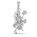 Akshat Sapphire A Sterling Silver (92.5% purity) Hanuman Pendant for Men & Women Pure Silver Bajrang Bali Locket for Good Health & Wealth