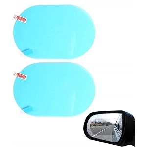 aksmit anti fog film automotive side mirror oval shape moisture resistant viewing shield for monsoon driving conditions helps reduce rain mist interference convenient fitment transparent appearance