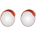 Aktion Safety Convex Mirror Ak-Cm60 Road Use - Size 60Cm, Red (Pack Of 2)
