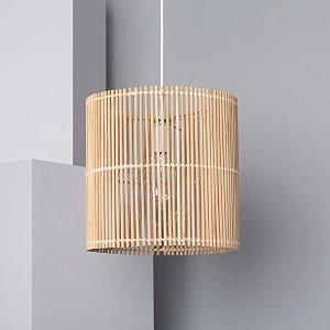 akway rattan hanging lamp for living room  bamboo hanging light for bedroom  cane wicker pendant lamp for home decoration bulb not included bamboo stick 934 d x 1034 h