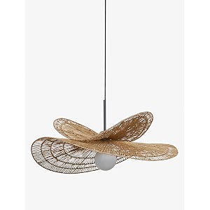 akway bamboo hanging light for living room  rattan hanging lampshade for balcony  cane indoor outdoor chandelier  wicker ceiling pendant light boho decor - arshia - bulb not included 2034 dia