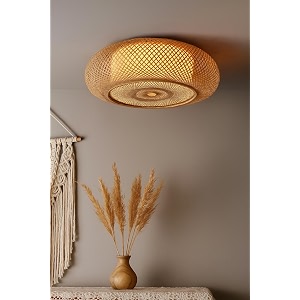 akway rattan hanging lamp for living room  bamboo hanging light for bedroom  cane wicker pendant lamp for home decoration bulb not included bamboo ceiling lamp with diffuser