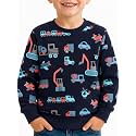 Akyzic Toddler Boys Sweatshirts Cotton Crewneck Truck Shirt Dinosaur Long Sleeve Pullover Tops Tees 2-8T