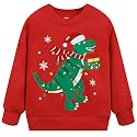 Akyzic Toddler Boys Sweatshirts Cotton Crewneck Truck Shirt Dinosaur Long Sleeve Pullover Tops Tees 2-8T