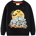 Akyzic Toddler Boys Sweatshirts Cotton Crewneck Truck Shirt Dinosaur Long Sleeve Pullover Tops Tees 2-8T