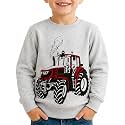 Akyzic Toddler Boys Sweatshirts Cotton Crewneck Truck Shirt Dinosaur Long Sleeve Pullover Tops Tees 2-8T