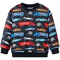 Akyzic Toddler Boys Sweatshirts Cotton Crewneck Truck Shirt Dinosaur Long Sleeve Pullover Tops Tees 2-8T