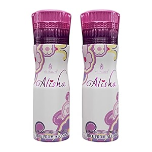 al-nuaim alisha alcohol free deodorant body spray long lasting perfumed spray women 200ml