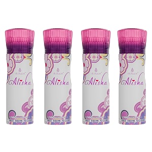 al-nuaim alisha alcohol free deodorant - 200ml pack of 4 body spray long lasting perfumed spray women