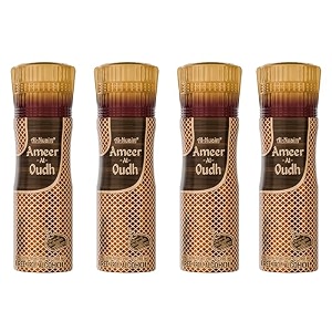 al-nuaim ameeral oudh alcohol free deodorant - 200ml pack of 4 body spray long lasting perfumed spray for men amp women