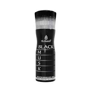 al-nuaim black musk alcohol free deodorant  body spray  long lasting perfumed spray for men  pack of 1-200ml