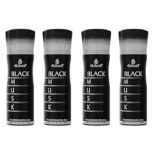 al-nuaim black musk alcohol free deodorant  body spray  long lasting perfumed spray for men