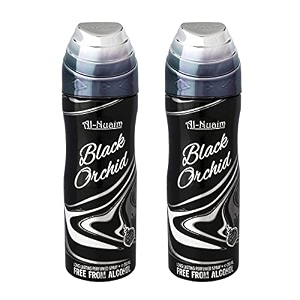 al-nuaim black orchid alcohol free deodorant body spray long lasting perfumed spray men 200ml