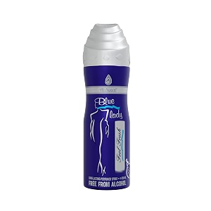 al-nuaim blue lady alcohol free deodorant  body spray  long lasting perfumed spray for women  pack of 1-200ml