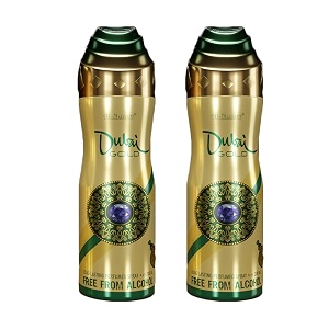 al-nuaim dubai gold alcohol free deodorant  body spray  long lasting perfumed spray for men  pack of 2 x 200ml