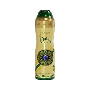 al-nuaim dubai gold alcohol free deodorant  body spray  long lasting perfumed spray for men  pack of 1-200ml
