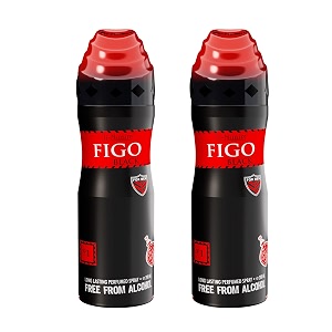 al-nuaim figo black alcohol free deodorant  body spray  long lasting perfumed spray for men  pack of 2 x 200ml