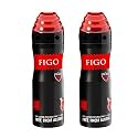 Al-Nuaim Figo Black Alcohol Free Deodorant | Body Spray | Long Lasting Perfumed Spray For Men | Pack of 2 x 200ml