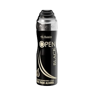 al-nuaim open black alcohol free deodorant body spray long lasting perfumed spray for men amp women 200ml