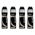 Al-Nuaim Open Black Alcohol Free Deodorant - 200ml (Pack Of 4) |Body Spray |Long Lasting Perfumed Spray For Men &amp; Women