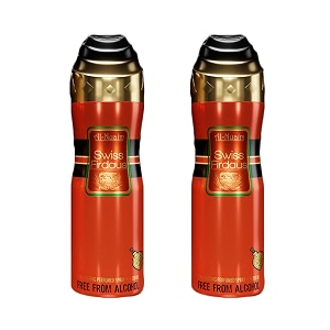 al-nuaim swiss firdous alcohol free deodorant  body spray  long lasting perfumed spray for unisex  pack of 2 x 200ml