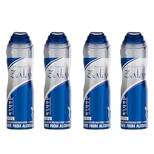 al-nuaim zatax alcohol free deodorant for men amp women - pack of 4 200ml each  body spray  long lasting perfumed spray