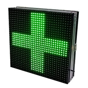 al-quraish p10 led runningscrolling plus sign programable text message display board wi-fi green 1ft  1ft both side