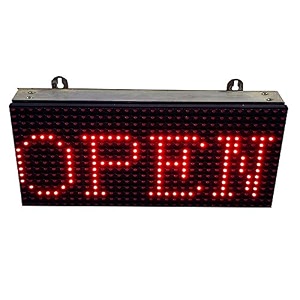 al-quraish opencloseclock led runningscrolling programable text message display board wi-fi red 7 inch  13 inch