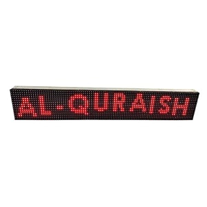 al-quraish p10 led runningscrolling programable text message display board wi-fi red 7 inch  37 inch both side