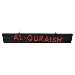 al-quraish p10 led runningscrolling programable text message display board wi-fi red 7 inch  49 inch both side