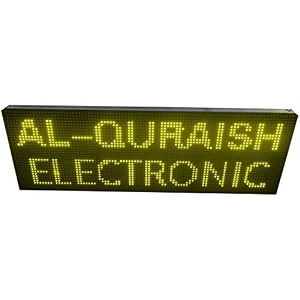 al-quraish p10 led runningscrolling programable text message display board wi-fi yellow 12 inch  37 inch both side