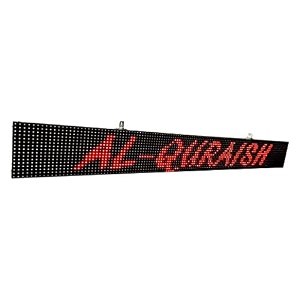 al-quraish p10 led runningscrolling programable text message display board wi-fi red 7 inch  49 inch