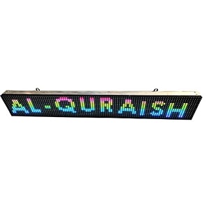 al-quraish p10 led runningscrolling programable text message display board wi-fi rgb 7 inch  37 inch both side