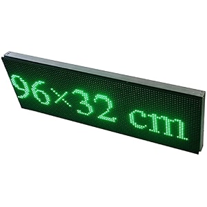al-quraish p10 led runningscrolling programable text message display board wi-fi green 12 inch  37 inch