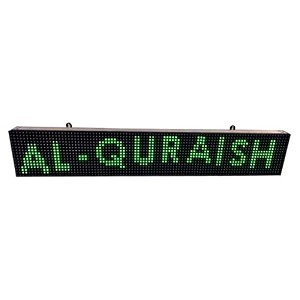 al-quraish p10 led runningscrolling programable text message display board wi-fi green 7 inch  37 inch