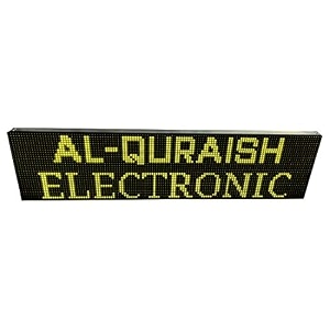al-quraish p10 led runningscrolling programable text message display board wi-fi yellow 12 inch  49 inch both side