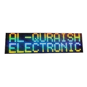 al-quraish p10 led runningscrolling programable text message display board wi-fi rgb 7 inch 25 inch both side