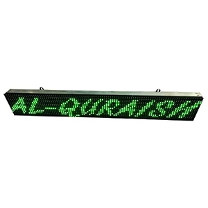 al-quraish p10 led runningscrolling programable text message display board wi-fi green 7 inch  37 inch both side