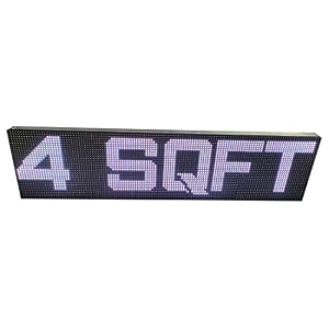 al-quraish p10 led runningscrolling programable text message display board wi-fi white 12 inch  49 inch
