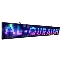 AL-QURAISH P10 Led Running/Scrolling Programable Text Message Display Board WI-FI (RGB, 7 INCH. × 37 INCH.)
