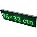 AL-QURAISH P10 Led Running/Scrolling Programable Text Message Display Board WI-FI (GREEN, 12 INCH. × 37 INCH.)